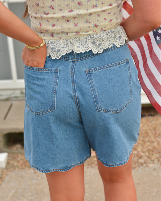 Sweetheart Denim Shorts