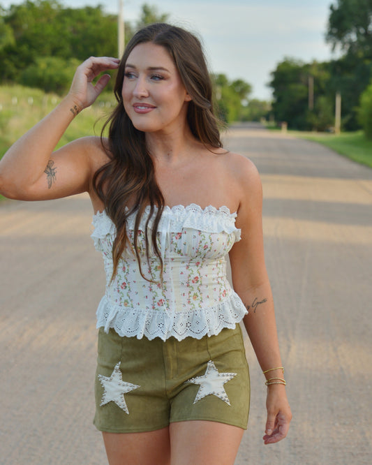 Wildflower Whimsy Floral Tube Top