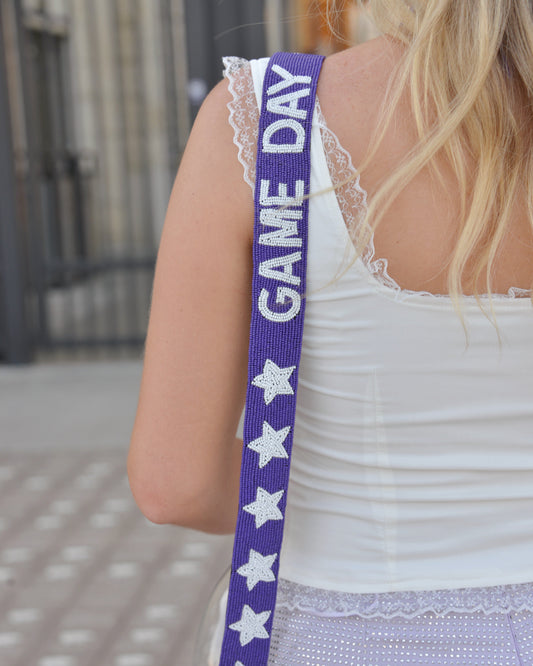 Star Player Purse Strap - Purple