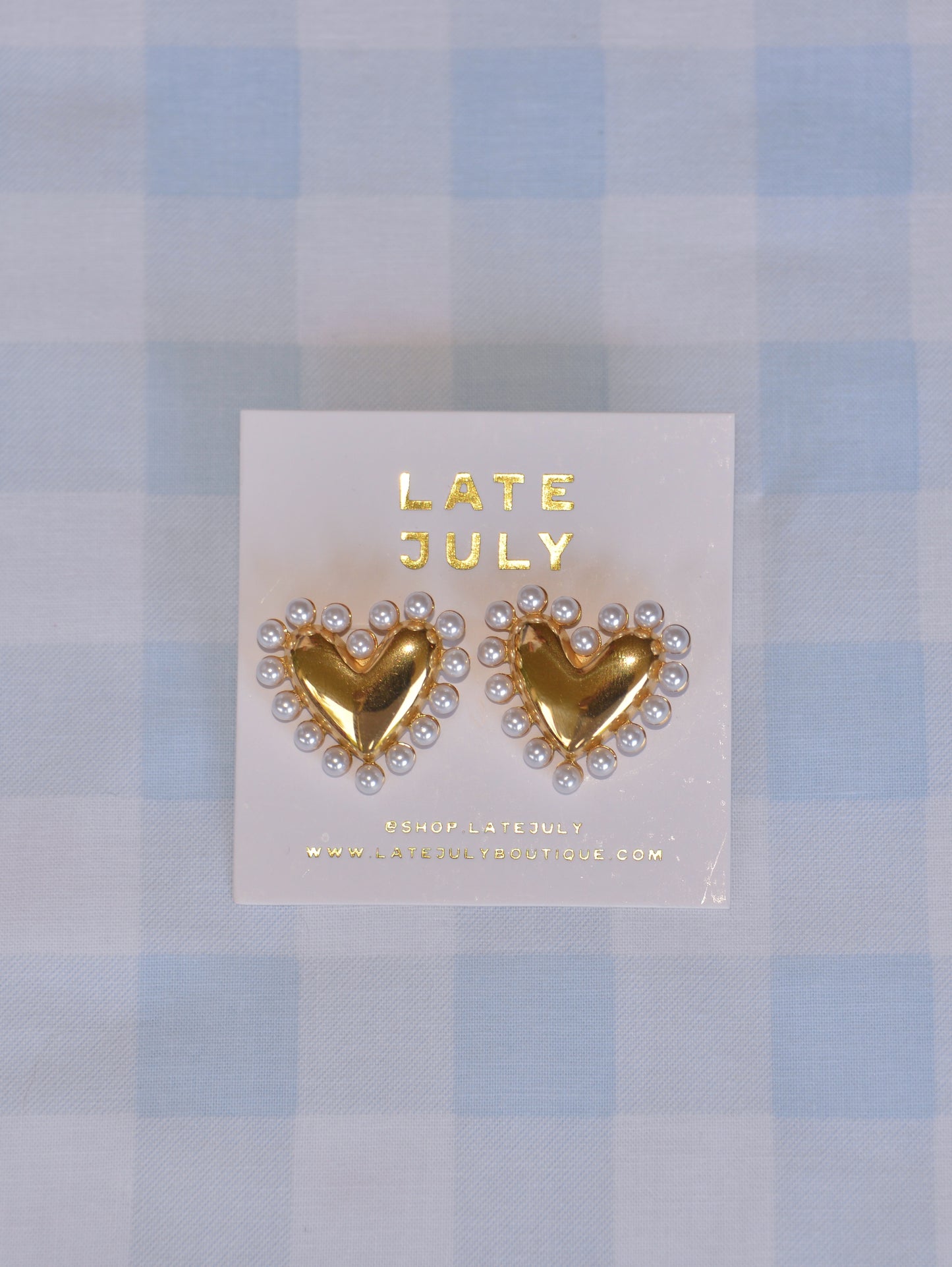 Eloise Pearl Heart Earrings