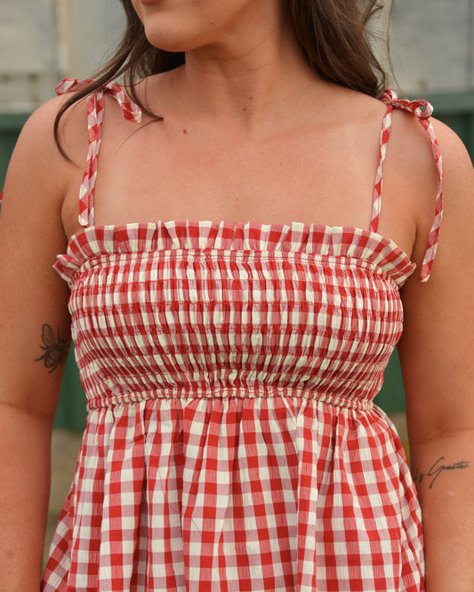Cherry Cola Gingham Set