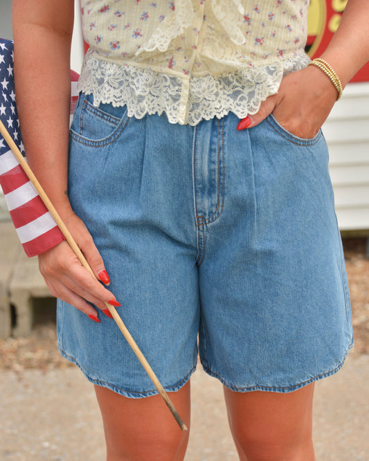 Sweetheart Denim Shorts