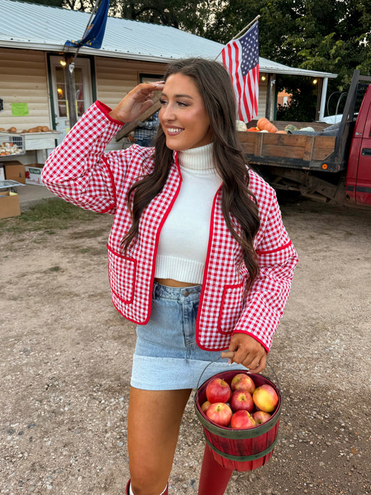 Honeycrisp Gingham Jacket