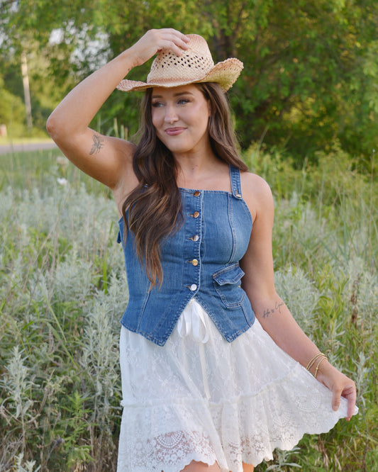 Cora Denim Corset