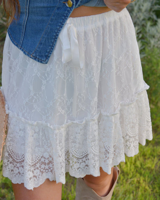 Pearl Lace Skirt