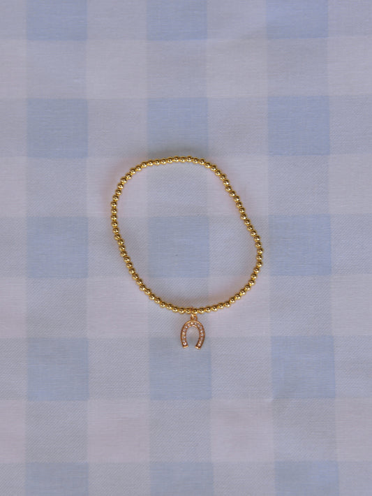 Golden Gallop Horseshoe Bracelet