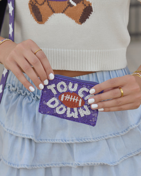 Touch Down Coin Purse - Purple
