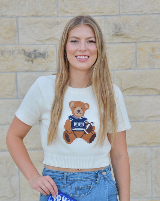 Tailgate Teddy Sweater - Blue
