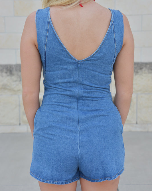Blue Jean Blitz Romper