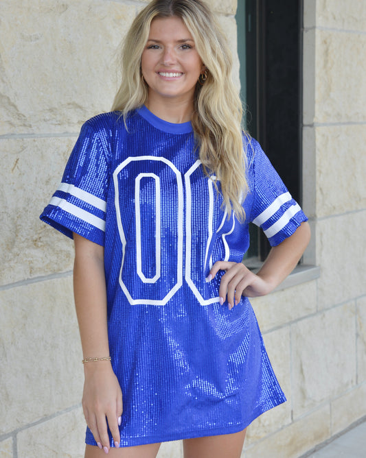Sideline Sequins Jersey Dress