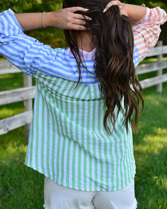 Rainbow Rodeo Button Up