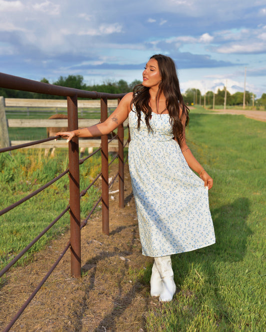 Southern Belle Floral Midi Dress