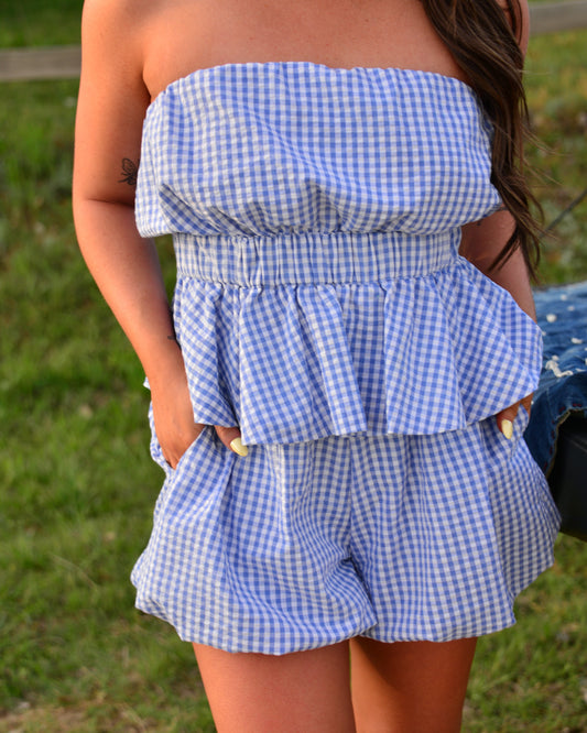 Bluebird Gingham Set