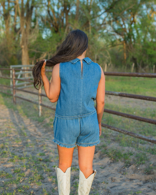 The Bonnie Denim Top