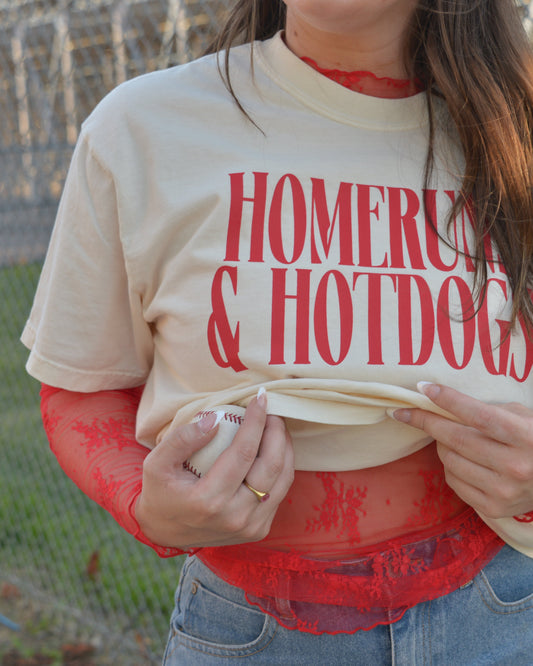 Red First Base Lace