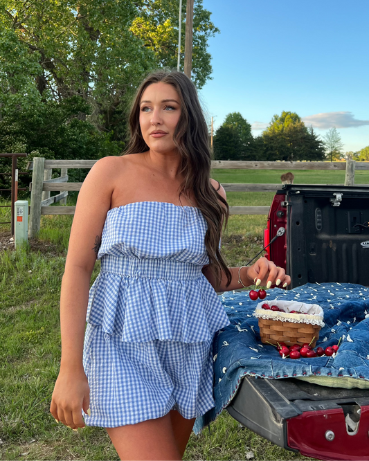 Bluebird Gingham Set