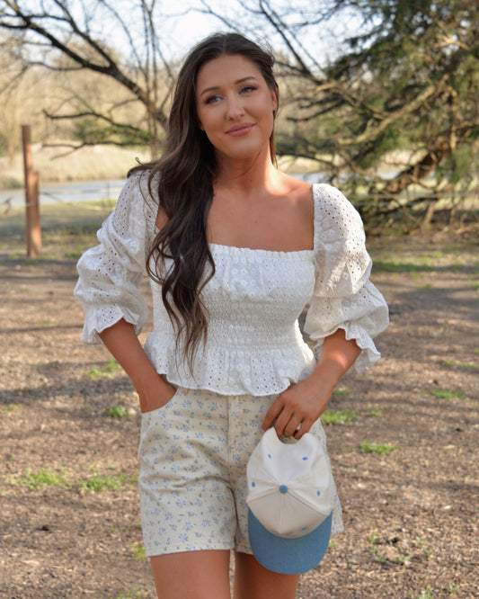Daisy Darlin' Eyelet Blouse